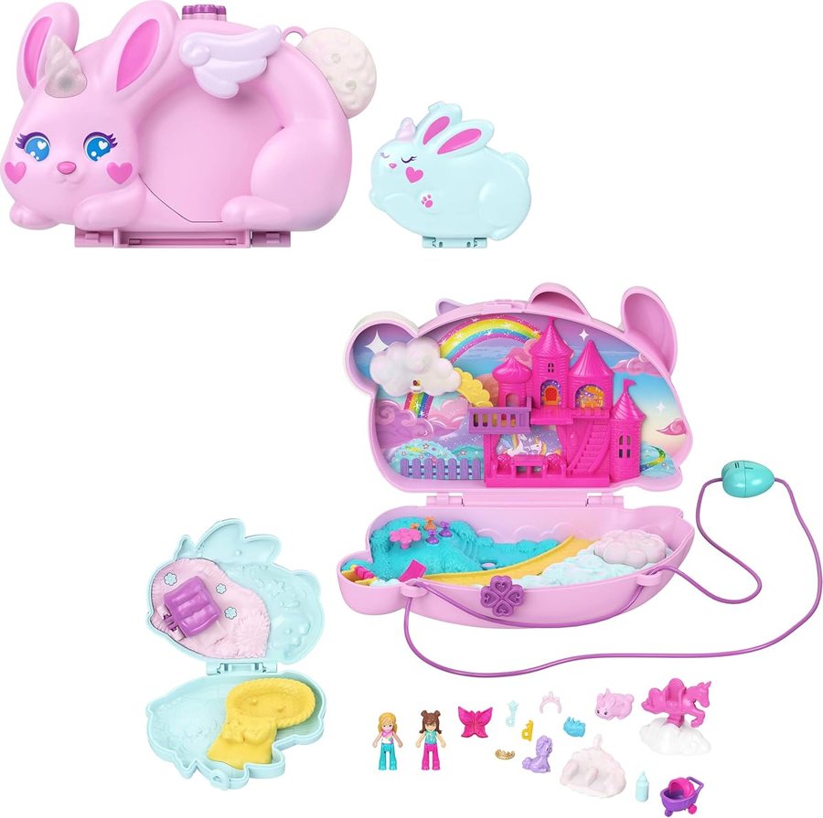 Polly Pocket 2-in-1 Bunny Fun Wearable Compact