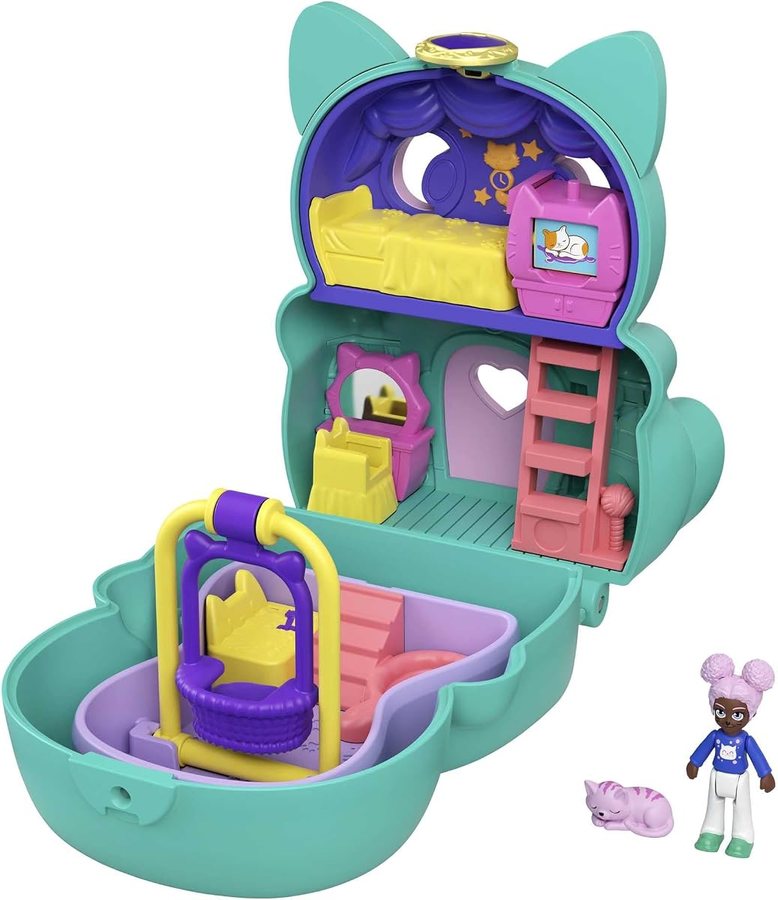 Polly Pocket Flip & Find Cat Compact