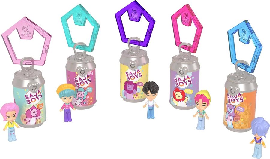 Polly Pocket KPop Demon Hunters Saja Boys Micro Keychains