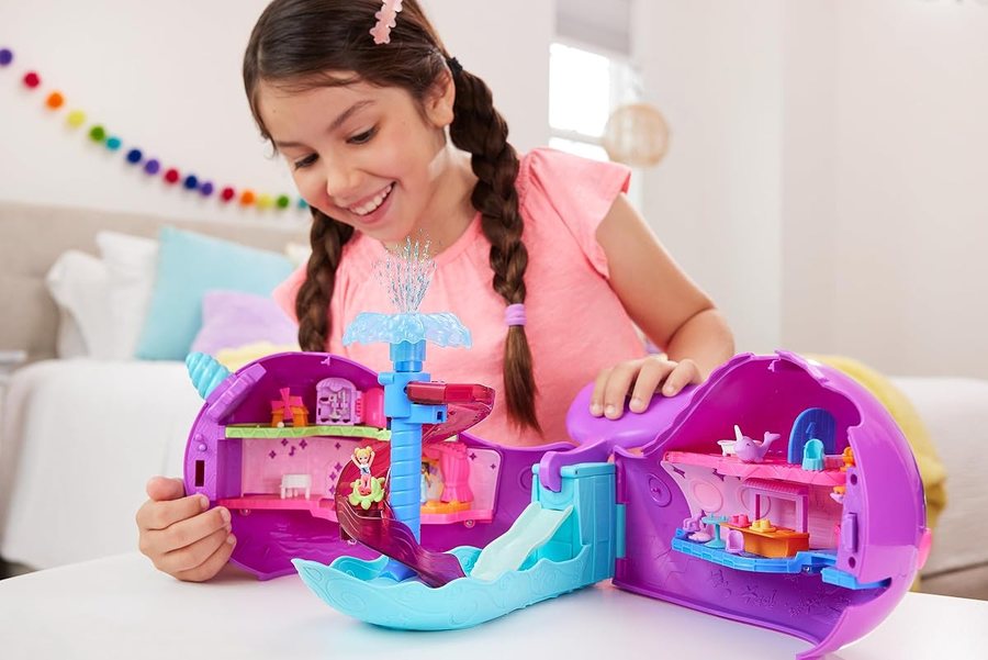 Polly Pocket Sparkle Cove Narwhal Boat Playset — view 2