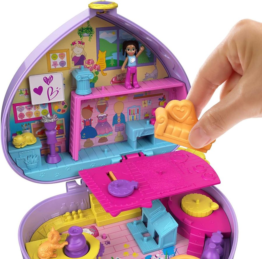Polly Pocket Starring Shani Art Studio Compact — view 5