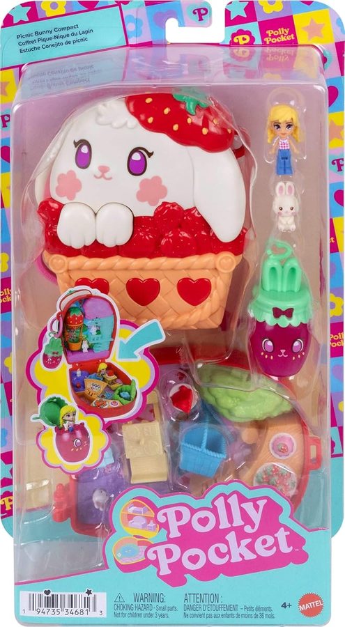 Polly Pocket Strawberry Picnic Bunny Compact — view 6